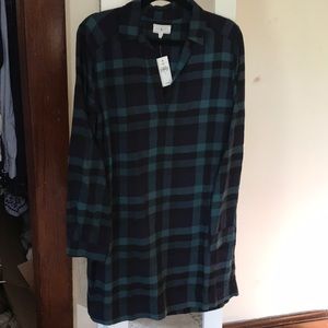 Lou & Grey plaid shirt dress